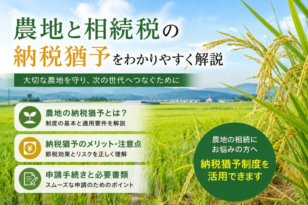 農地の相続税・納税猶予制度を徹底解説：岐阜の兼業農家が知るべき節税のポイント